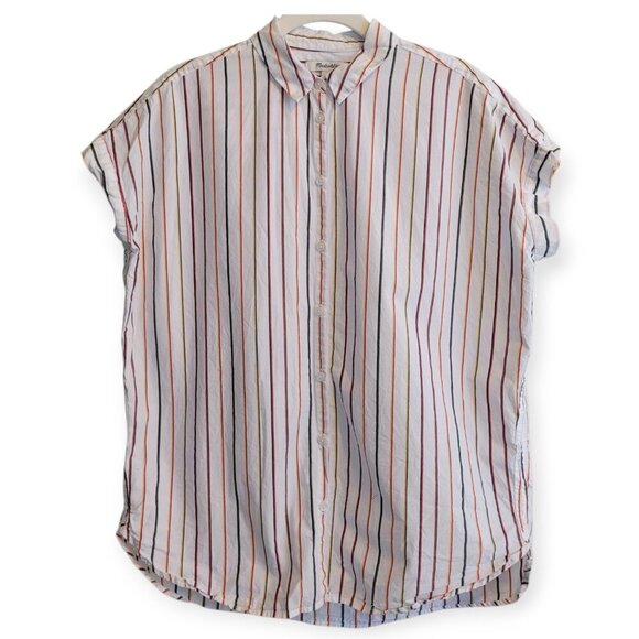 Madewell Central Oversized Sadie Stripe Shirt Small - Picture 5 of 12
